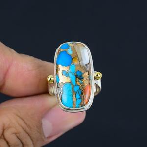 Bague classique de style bohème en argent sterling 925 pierre précieuse turquoise bijoux pour femmes faits à la main plaqué rhodium cadeau de mariage pour l'amour - Product Image 2