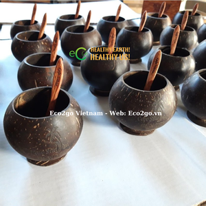 ¡Top Venta y Top One Trending 2025! 100% tazas de cáscara de coco natural para bebidas de Eco2go Vietnam - Product Image 6