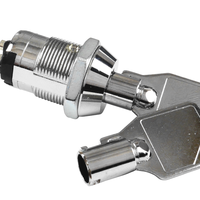 ABA Taiwan Serrures Professionnelles Haute Sécurité en Alliage de Zinc avec Clé Électronique et Micro-interrupteur, Cylindre de Serrure Couleur Chrome