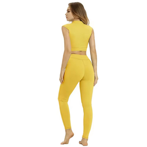 Conjuntos de Yoga Deportivos para Correr y Fitness OEM y ODM, Conjunto de 2 Piezas de Leggings de Yoga para Mujer, Ropa de Yoga para Mujer, Logotipo Personalizado - Product Image 4