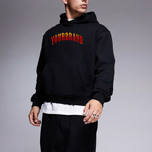 Vente en gros 100% coton sweat à capuche surdimensionné pour hommes de haute qualité sur mesure teint en plaine pour vêtements décontractés d'hiver OEM/ODM - Product Image 1