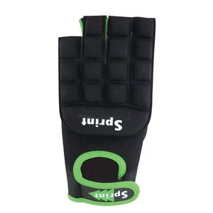 Gants de hockey sur glace Sprint, vert et noir, en maille EVA, antidérapants, respirants, pour adultes, fermeture auto-agrippante, pour filles, pour l'intérieur - Product Image 5
