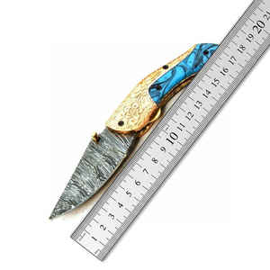 มีดพับเหล็กดามัสกัสมีดพับเหล็ก - Product Image 1