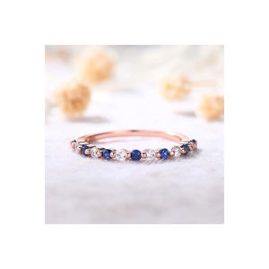 แหวนทองคำขาว18kt Tanzanite ดีไซน์ใหม่แหวนทองทึบดีไซน์ใหม่หรูหราพร้อมแหวนเพชรแท้ - Product Image 1