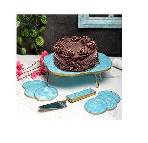 การออกแบบโลหะที่ดีที่สุดสำหรับการตกแต่งงานเลี้ยงวันเกิดขาตั้งเค้กโลหะสีทองรูปทรงกลมพร้อมกระจกด้านบนใช้สำหรับตกแต่งบ้าน - Product Image 3