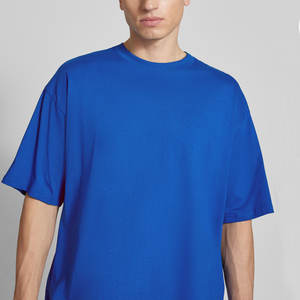 Venta al por mayor de camisetas con hombros descubiertos para hombres Color único Embalaje personalizado 100% Material de algodón - Product Image 3