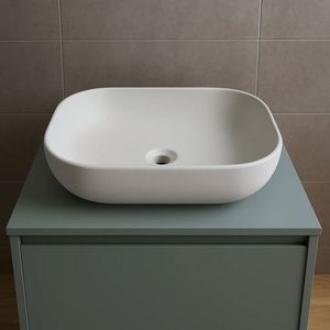 Finitura opaca 50.5x40.5x14 cm rettangolare bianco ceramica bagno decorazione lavandino 1 confezione - Product Image 4
