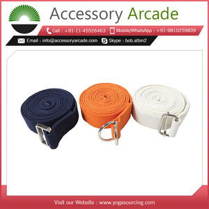 Bande de résistance 100% coton, yoga, danse, ceinture d'étirement de yoga, ceinture de tension, sangle d'étirement, anneau en D réglable - Product Image 6