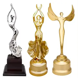 Premium Golden And Silver Angle Statue & Sculptures Trophies With Factory Sale Direct Manufacturers Cherished Trophies & Awards