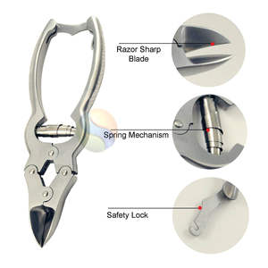 Pince à cuticules professionnelle en acier inoxydable allemand avec lames à joint en boîte tranchantes, pince à ongles et à cuticules robuste, fabrication - Product Image 2