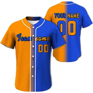 Maillot de softball brodé, design personnalisé, style boutonné, maillot de baseball en mesh vierge pour homme - Product Image 3