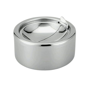 Ceniceros fáciles de limpiar Cenicero plano redondo de Metal Estilo Característica moderna Patrón atractivo Durable a prueba de polvo - Product Image 1