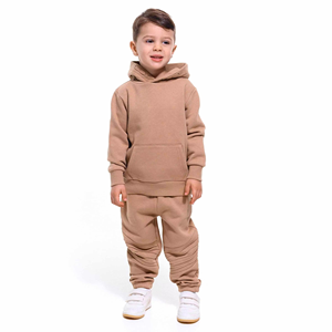 Chándal de ajuste regular de alta calidad para niños con su propia marca privada Cuello Etiqueta de tamaño Sudadera con capucha para niños con bolsillo canguro - Product Image 1