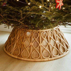 Collar de árbol de ratán tejido más vendido para árbol de Navidad Pino para decoración de Navidad Hecho en Vietnam - Product Image 1