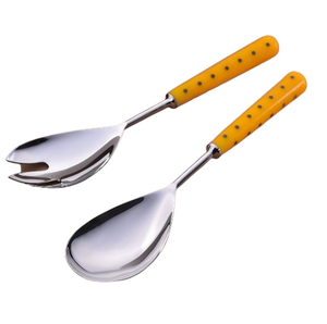 <b>Tabletop</b> Salad Sever Gold Polished Flatware Custom Design Steel Metal Decorative Handle <b>mirrored</b> Salad Server Hotel & Restaurant - Product Image 2