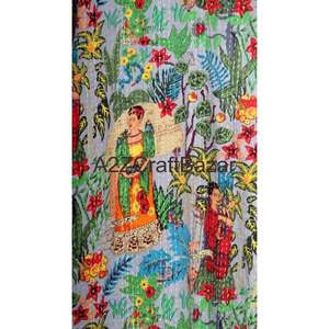 Bata de mujer hecha a mano de algodón 100% no tejido con estampado floral, cuello en V, cordón ajustable, manga tres cuartos, suave, transpirable y de secado rápido para primavera. - Product Image 4