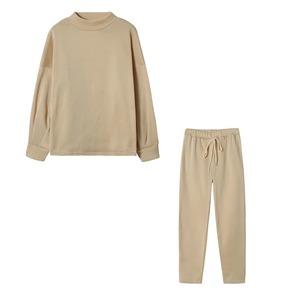 ชุดวอร์มลำลองระบายอากาศได้ดีชุดวอร์ม2ชิ้นผ้าคอตตอน100% มีสไตล์ - Product Image 4