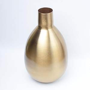 Vase à fleurs de table en métal de fer de style ambiance ton or pour la maison chambre à coucher salon vase à fleurs décoratif - Product Image 3