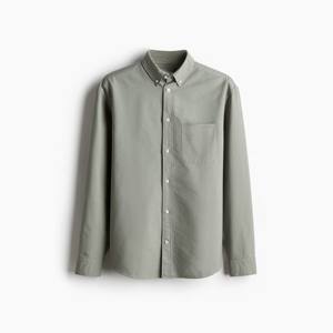 Camisa Oxford de Corte Regular para Hombre, Camisa de Algodón Premium con Botones, Estilo Casual Elegante, Ropa Formal de Oficina, Camisa de Manga Larga para Hombre - Product Image 3