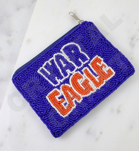 Monedero con Cuentas Hook'Em, Color Naranja, Rectangular, Cartera Textil Hecha a Mano - Product Image 5