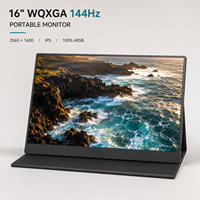 Moniteur portable 16 pouces 2,5K 144Hz 2560x1600 IPS 100% SRGB 16:10 Écran externe pour ordinateur portable PC