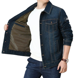 Veste en jean décontractée de haute qualité pour hommes, tissu en toile de coton à boutons extensibles, personnalité de la rue, design à trous à la mode, de grande taille - Product Image 3