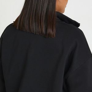 Sweat-shirt surdimensionné pour les acheteurs en gros avec logo personnalisé / Prix bas avec fermeture éclair, manches longues et col montant - Product Image 5