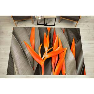 Tapis imprimé feuilles d'oranger - Décoration de bureau moderne et luxueuse à thème botanique, tapis fin non tissé - Product Image 2