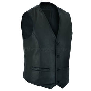 เสื้อกั๊กหนังแท้ของผู้ชายมาใหม่ผ้าถักโพลีเอสเตอร์แฟชั่นฤดูหนาวสำหรับใส่ทำงานกลางแจ้ง - Product Image 3