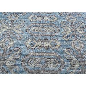 Alfombra de Lana Afgana Azul Viscaya Anudada a Mano, Diseño Geométrico Clásico, Alfombra Rectangular Grande para Sala de Estar o Pasillo, Modelo EA-3116 - Product Image 3