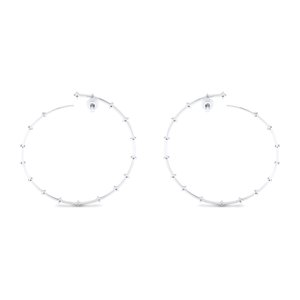 REYES New Design 925 Sterling Silver Moissanite Hoop <b>Earrings</b> Luxury 14K 18K White Gold Wedding Engagement Gift Fine Jewelry - Product Image 4