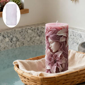 Moule en silicone VM23 3D pour bougie, <span class=keywords><strong>buste</strong></span> de femme déesse florale, figurine en relief pour cire parfumée et plâtre DIY - Product Image 5