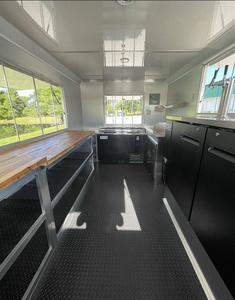 รถขายอาหารเคลื่อนที่สแตนเลสครบครันพร้อมขาย สำหรับขายปลีก จัดส่งรวดเร็ว สำหรับขายฮอทดอกและขนม - Product Image 2