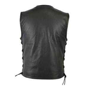 Chaleco de cuero de invierno para hombre, estilo callejero, impermeable, a prueba de viento, prendas de vestir exteriores de color sólido - Product Image 4