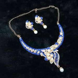 Kriaa Fine Jewelry Sets-Collar chapado en oro de piedra austriaca 1108529 - Product Image 1