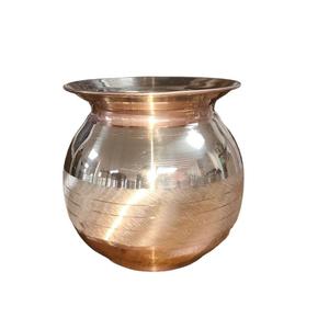 Elegant and durable handcrafted copper lota water pot with shiny finished for Ayurvedic water <b>storage</b> and spiritual use - Product Image 1