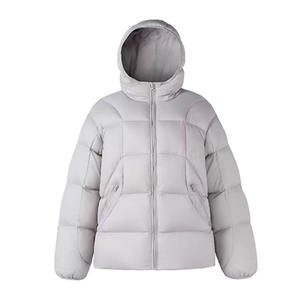 Manteau d'hiver chaud et coupe-vent à capuche personnalisable, brillant pour l'extérieur, duvet épais pour hommes, veste oversize légère à bulles en nylon - Product Image 1