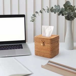 Boîte à mouchoirs en rotin, boîte de rangement carrée faite à la main, écologique, naturelle, décoration intérieure et extérieure, vente en gros du Vietnam - Product Image 5