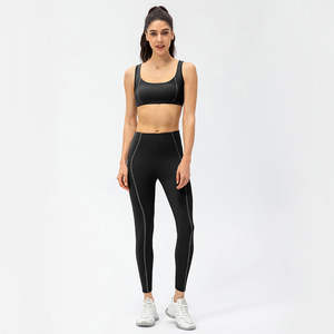 gala Sale on Athletic Wear Ladies <b>Halter</b> <b>Bra</b> Shorts Breathable Training Set Fitness Sports Suits Quickly Dry Yoga Set - Product Image 6