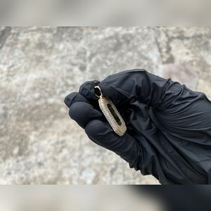 จี้เพชรโมอิสสีทองเข้ม10K มีสไตล์ CP003 VVS2 10K M เครื่องประดับงานปาร์ตี้ที่งดงามเหมาะกับชายและหญิง - Product Image 2