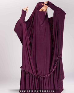 Robe longue musulmane pour femme en jersey de polyester respirant de qualité supérieure, prix d'usine, vente en gros, modèle modeste une pièce - Product Image 2