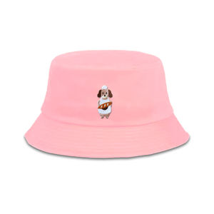 Sombrero de Pescador de Algodón Casual con Parche Bordado de Personaje Canino para Pesca y Ciclismo, Uso Diario, en Stock - Product Image 4