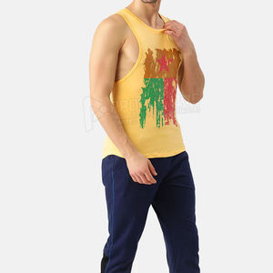 เสื้อกล้ามผู้ชาย ระบายอากาศ แห้งเร็ว คุณภาพสูง ผ้าฝ้ายผสมโพลีเอสเตอร์ ราคาส่งที่ดีที่สุด - Product Image 4