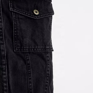 Breathable High Quality New Arrival Fashion Denim <b>Jacket</b> Wholesale Washed Custom Black Men Denim Jean <b>Jackets</b> - Product Image 2