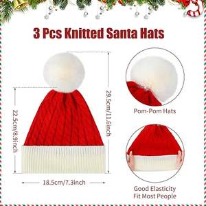 Gorro de punto elegante para hombres y mujeres, diseño cálido y grueso suave, perfecto para la moda de invierno, acogedor, para uso diario en la calle al aire libre - Product Image 2