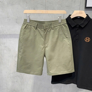 NH69 pantalones cortos casuales hechos de algodón elástico suave transpirable con una cintura elástica y cierre de botón diseñado para la comodidad - Product Image 6