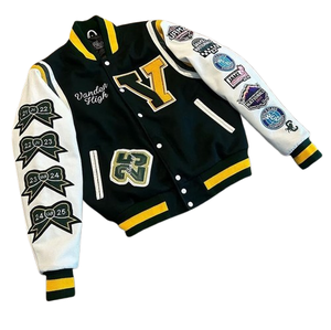 เสื้อแจ็กเก็ตผ้ากำมะหยี่ปักลายสำหรับผู้ชายและผู้หญิง - Product Image 5