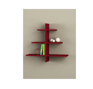 Étagère murale flottante en bois de la meilleure qualité avec fini marron pour la décoration murale du salon Organisateur de jouets pour enfants - Product Image 1