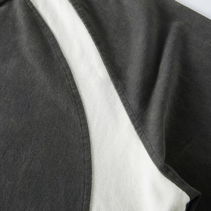 Vente en gros T-shirts boxy surdimensionnés en coton épais pour hommes personnalisés noir délavé à l'acide Design vintage brodé DTG graphique tricoté - Product Image 4