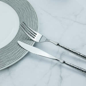 Nuevo juego de cubiertos de boda para vajilla, juego de cubiertos de acero inoxidable reutilizable de alta calidad, juegos de cubiertos portátiles - Product Image 5